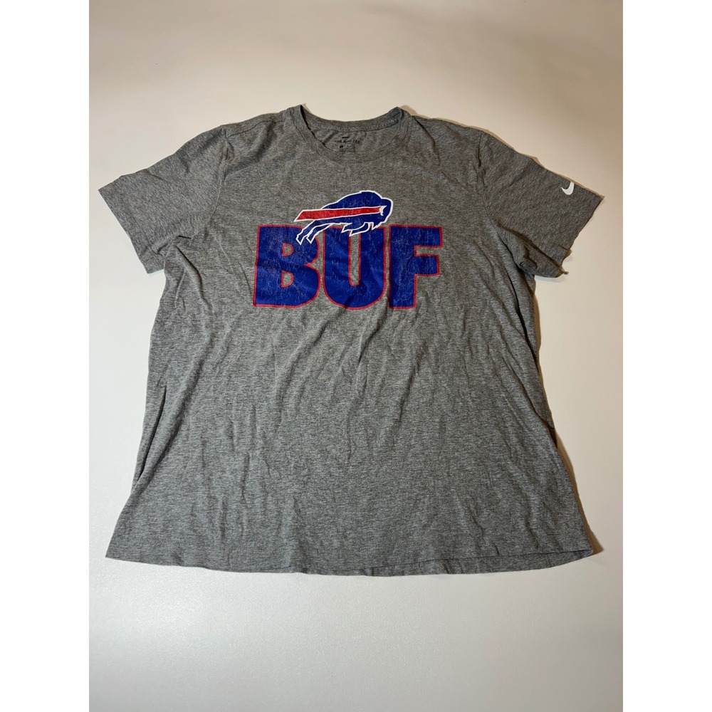 Nike Buffalo Bills T-Shirt Men's XL Gray BUF Graphic Short Sleeve